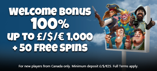 200% up to $ CA1,000 + 50 Free Spins