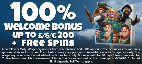 More About Welcome Bonus 100% up to 200 + Free Spins Welcome Bonus 100% up to 200 + Free Spins