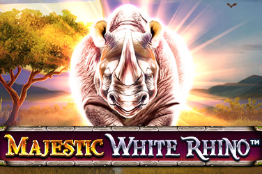 Majestic White Rhino Slot Logo