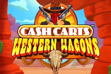 Cash Carts Western Wagons Slot Logo