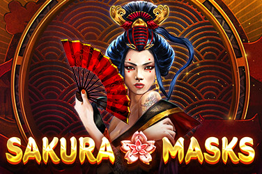 Sakura Masks Slot Logo